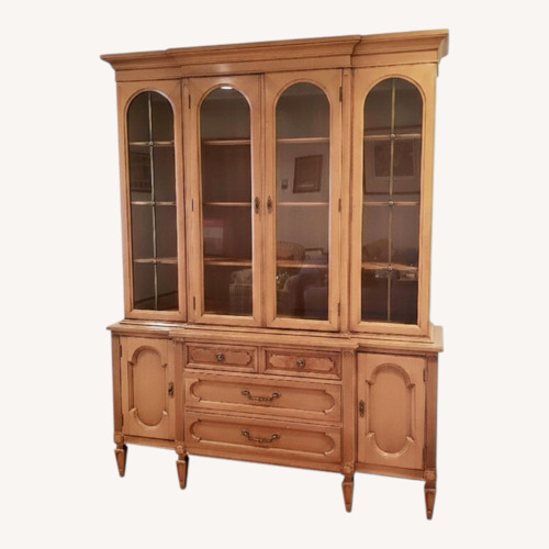 Used Golden Wood China Closet W Display Light for sale on AptDeco