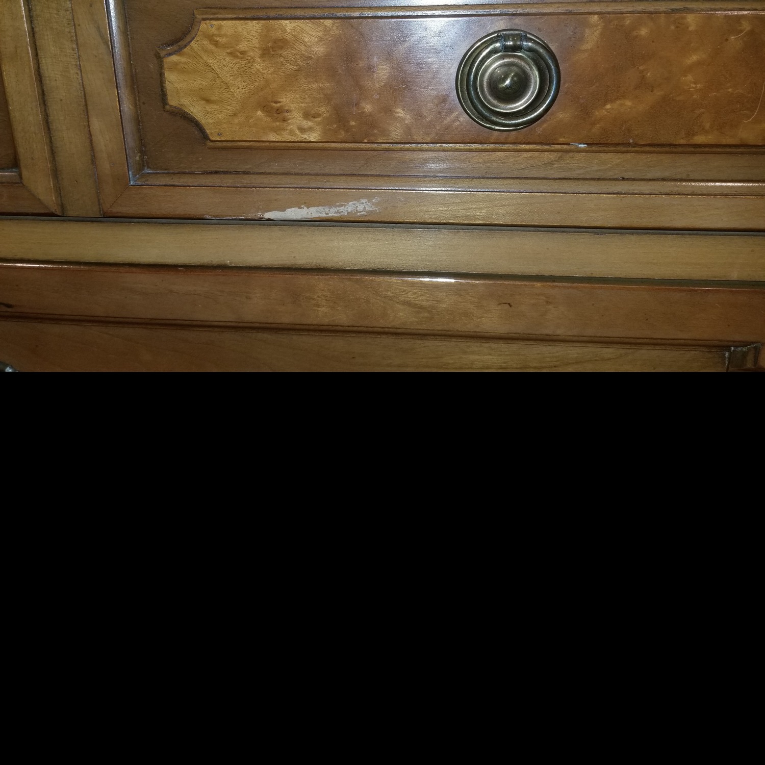 Golden Wood China Closet W Display Light - image-7