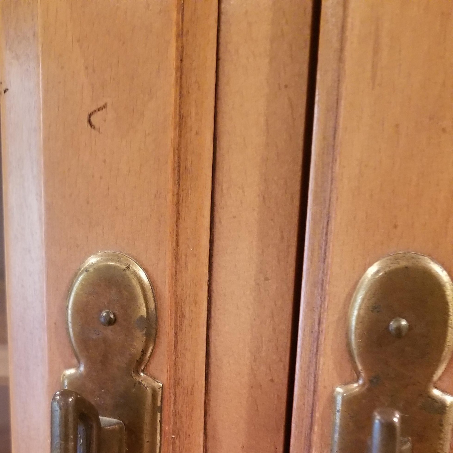 Golden Wood China Closet W Display Light - image-5
