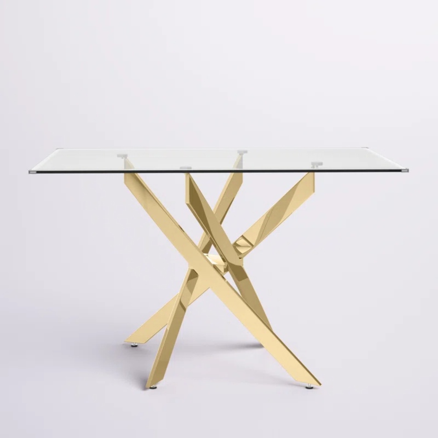 Transparent Glass Dining Table - image-6