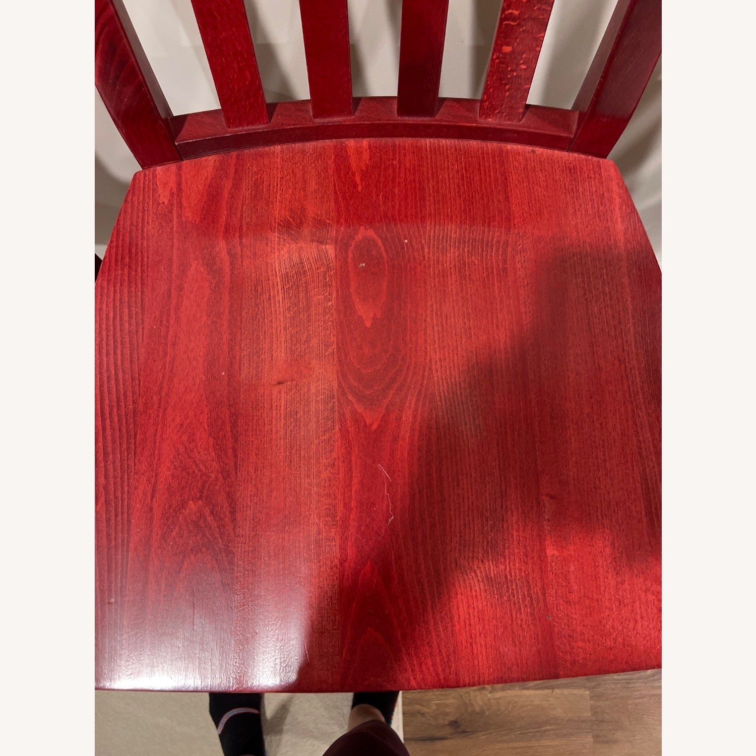 Pottery Barn Red Wood Stool - image-4