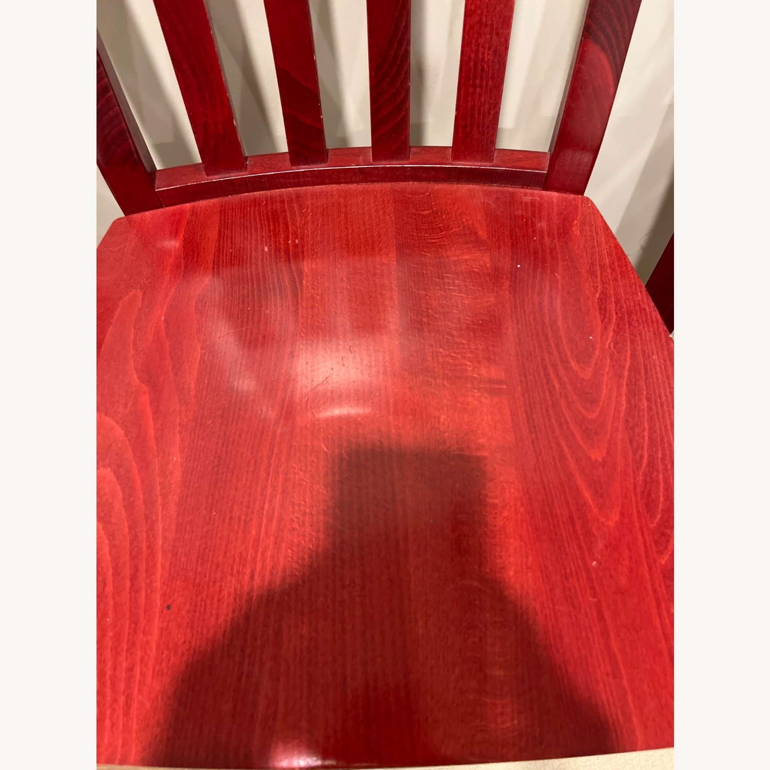 Pottery Barn Red Wood Stool - image-5