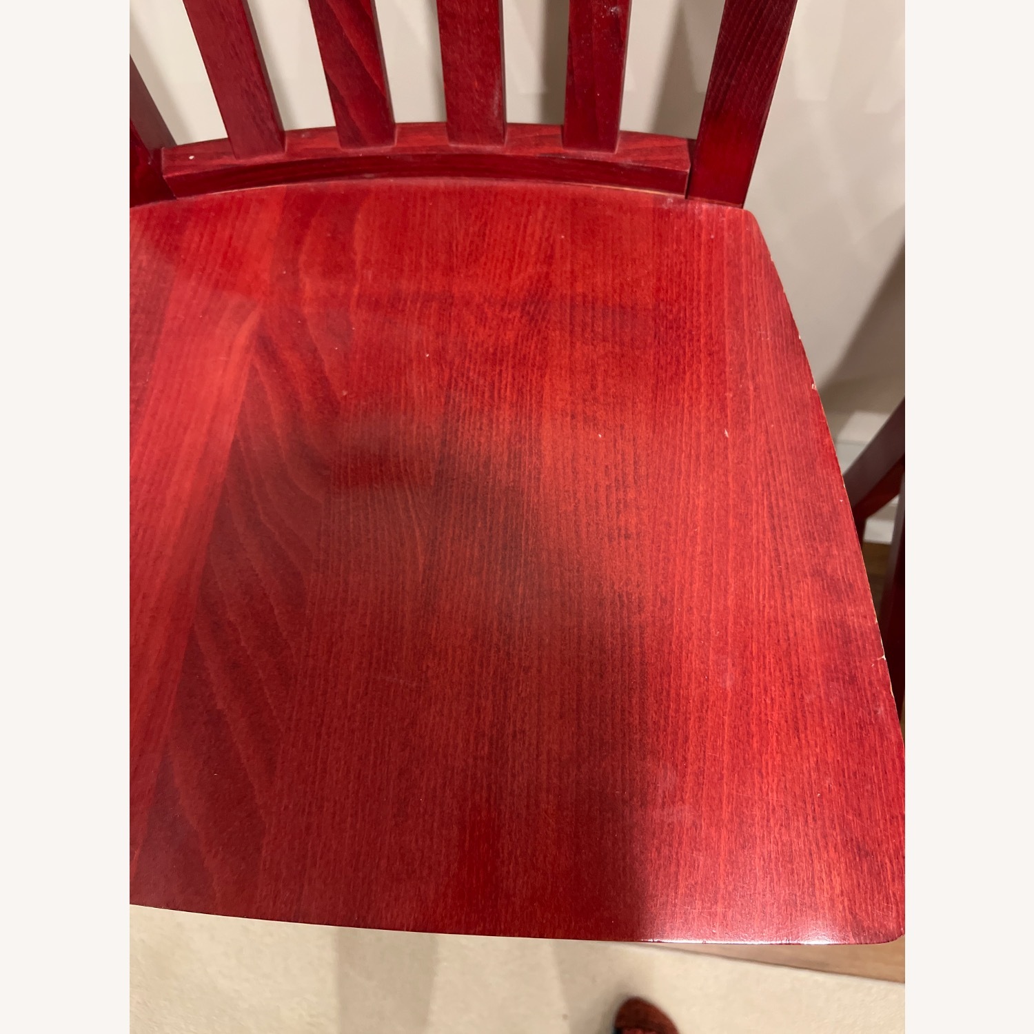 Pottery Barn Red Wood Stool - image-6