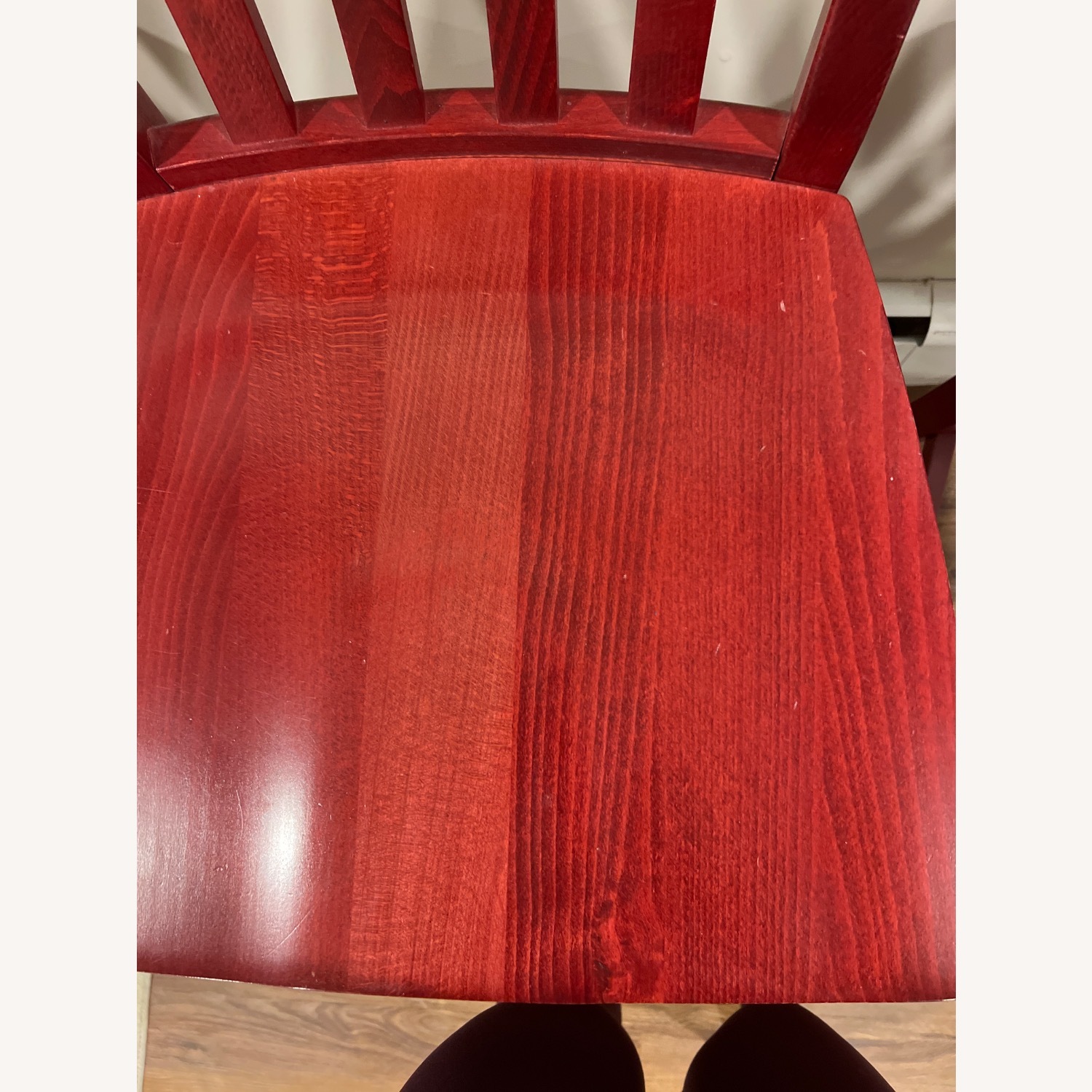 Pottery Barn Red Wood Stool - image-3