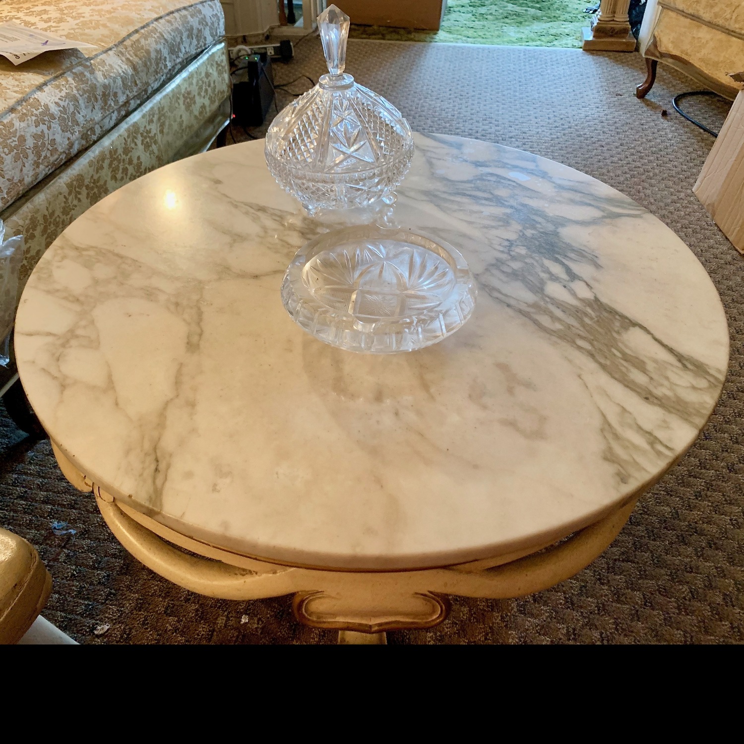Vintage Marble Coffee Table - image-2