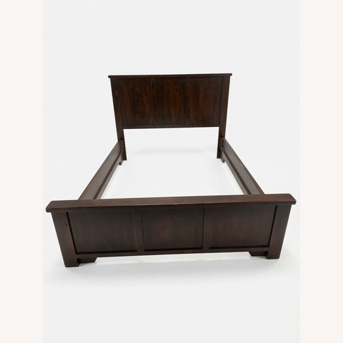 Used Pottery Barn Hudson Dark Brown Queen Bedframe  for sale on AptDeco