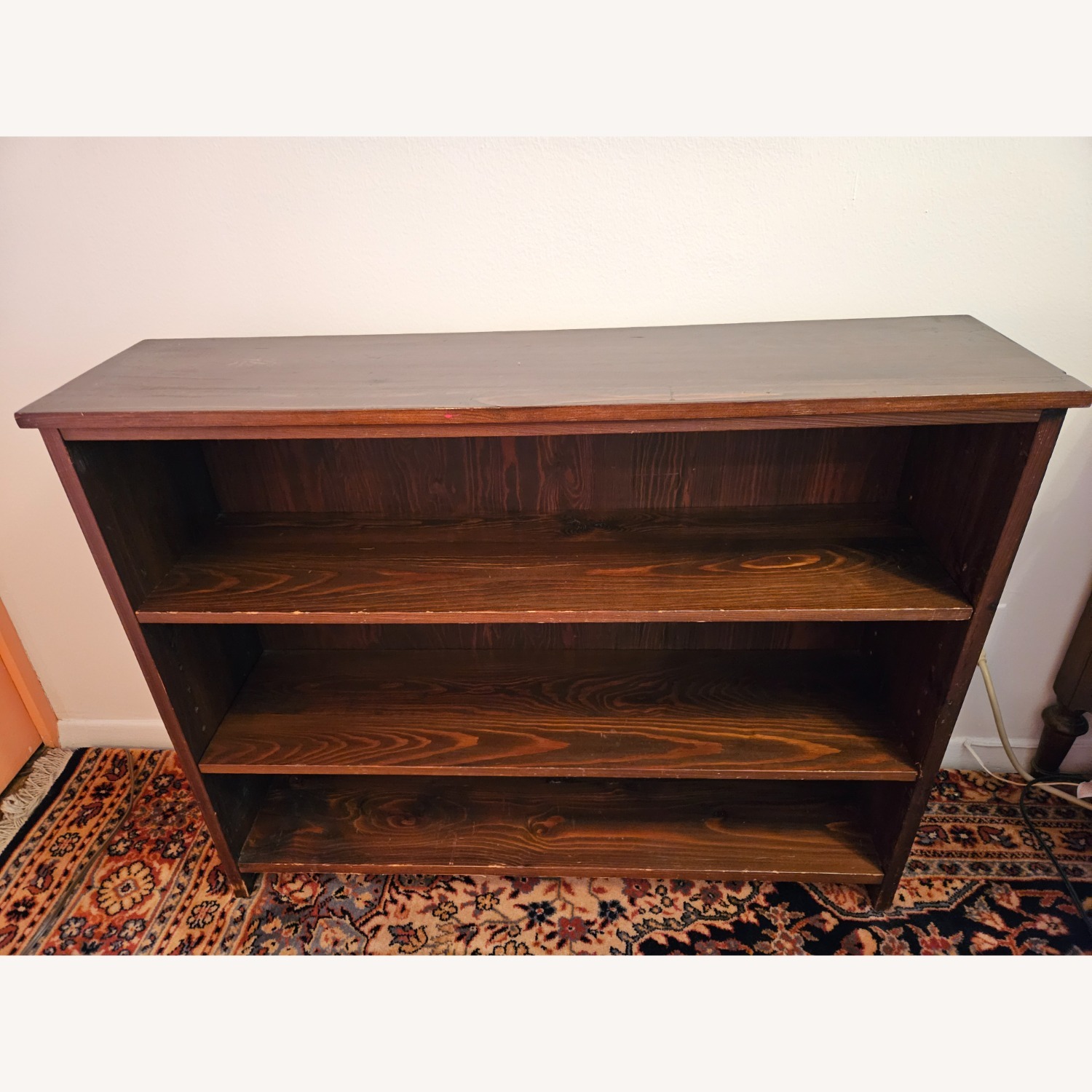Dark Brown Wood Bookcase - image-1