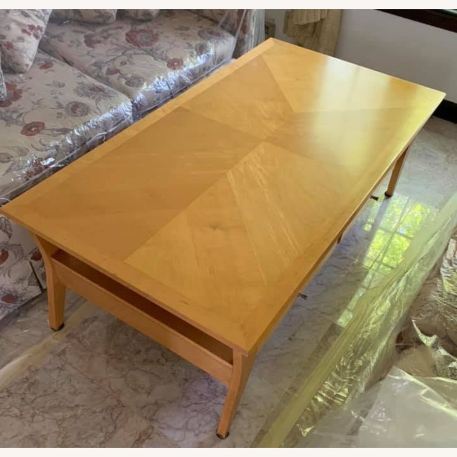 Natural Wood Coffee Table - image-1