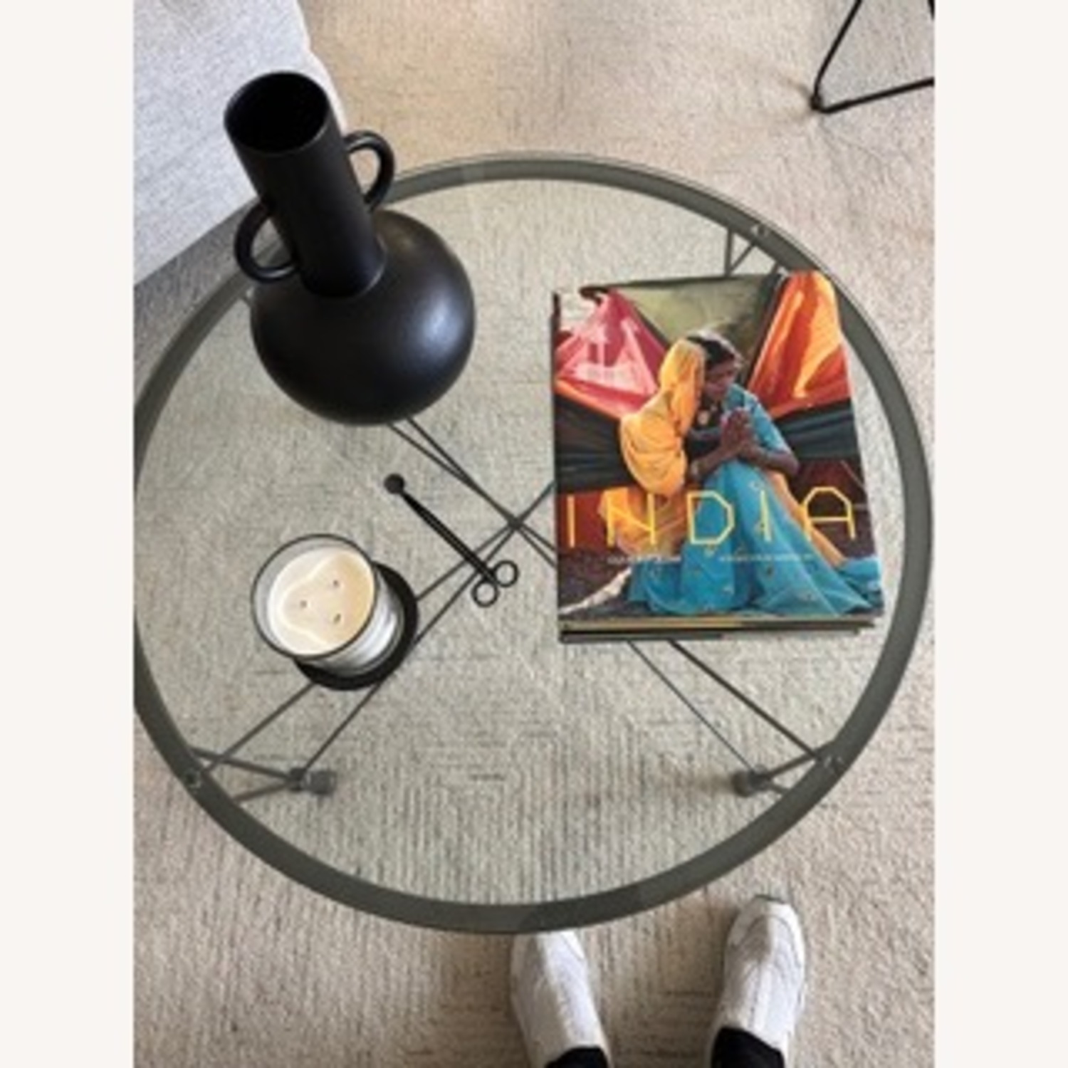 Round Glass Coffee Table - image-5