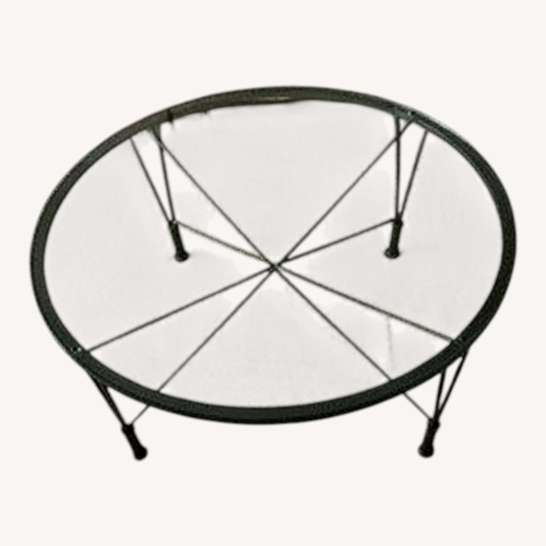 Used Round Glass Coffee Table for sale on AptDeco