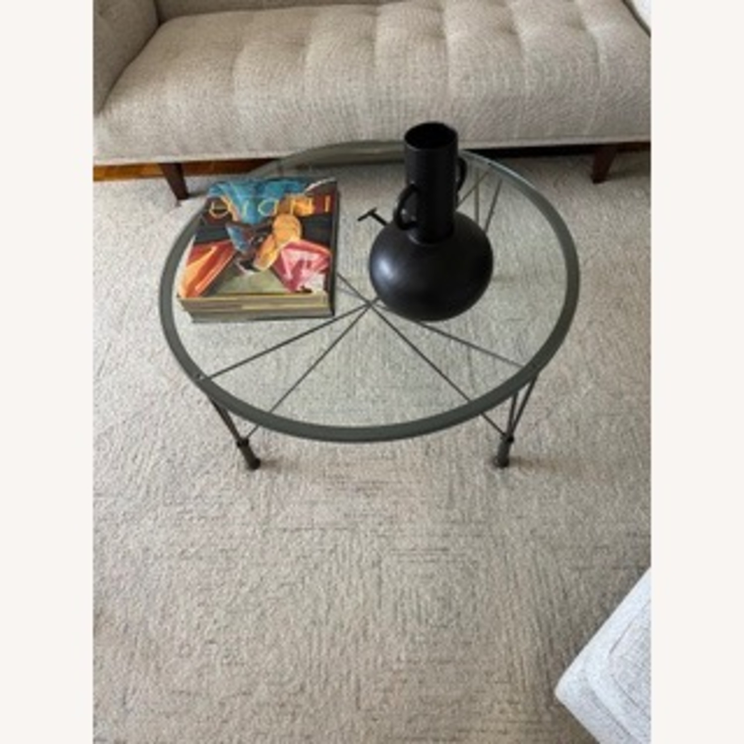 Round Glass Coffee Table - image-1