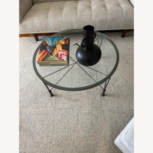 Used Round Glass Coffee Table for sale on AptDeco
