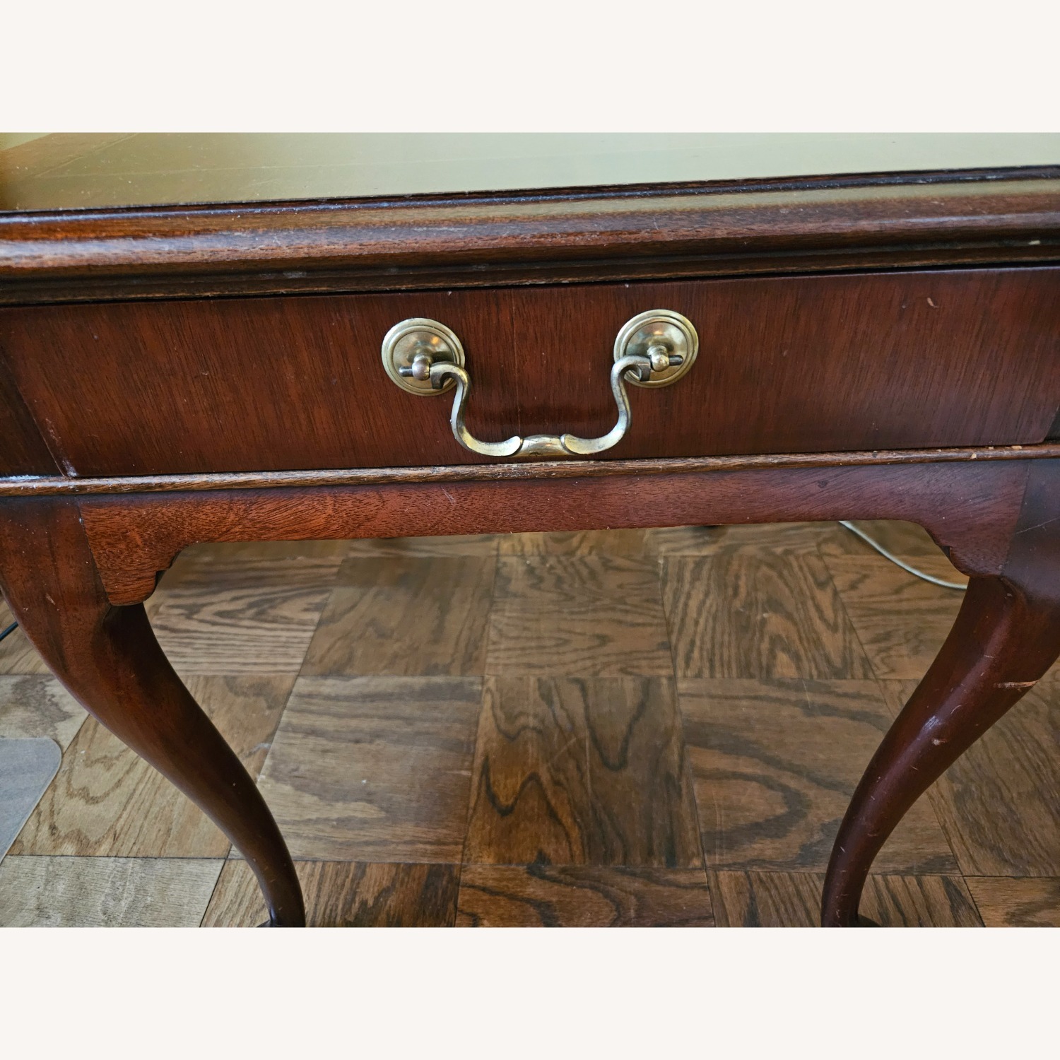 Dark Brown Wood Side Table - image-5