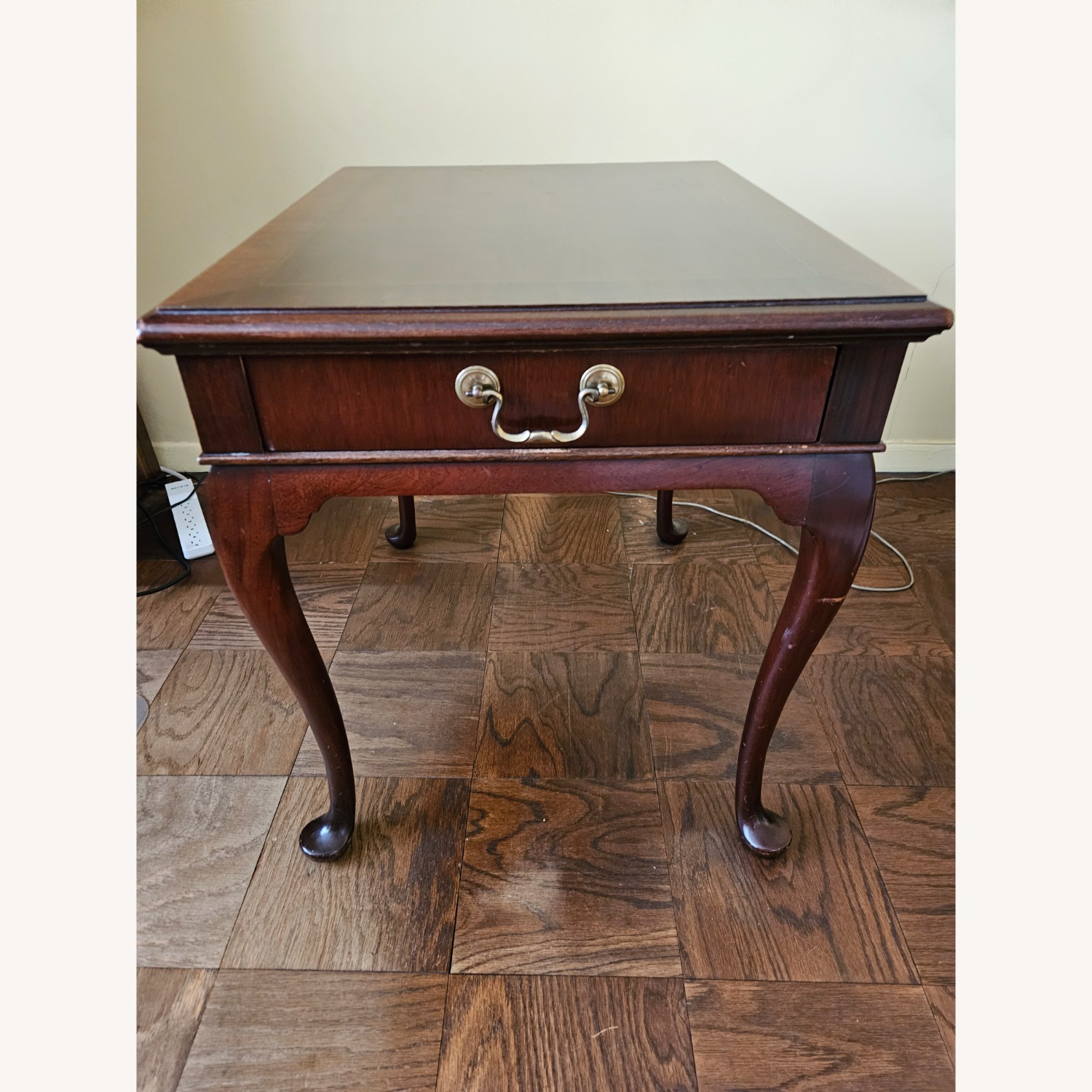 Dark Brown Wood Side Table - image-1