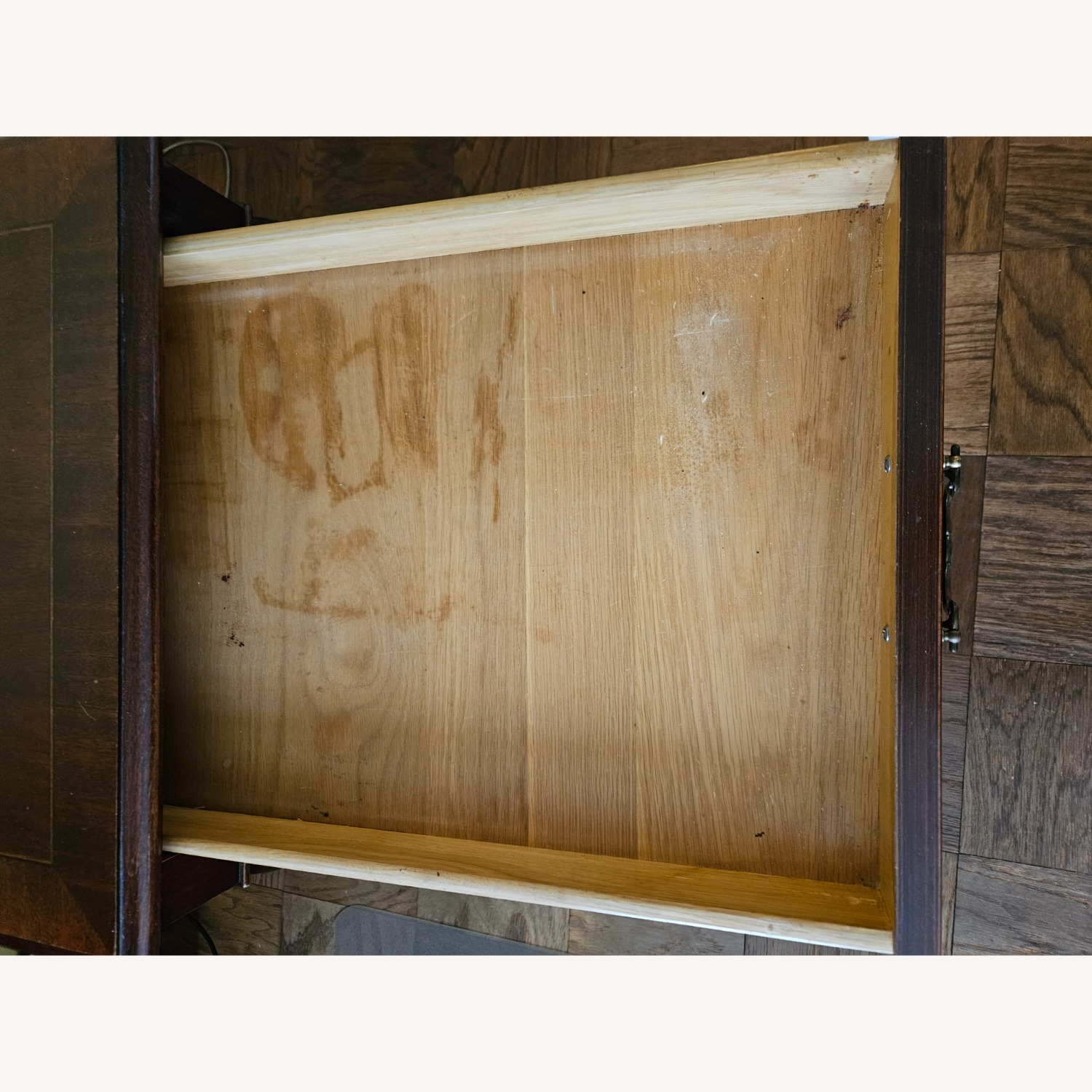 Dark Brown Wood Side Table - image-6