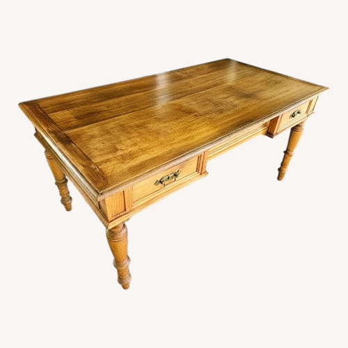 Used Vintage/Antique Light Brown Wood Desk for sale on AptDeco