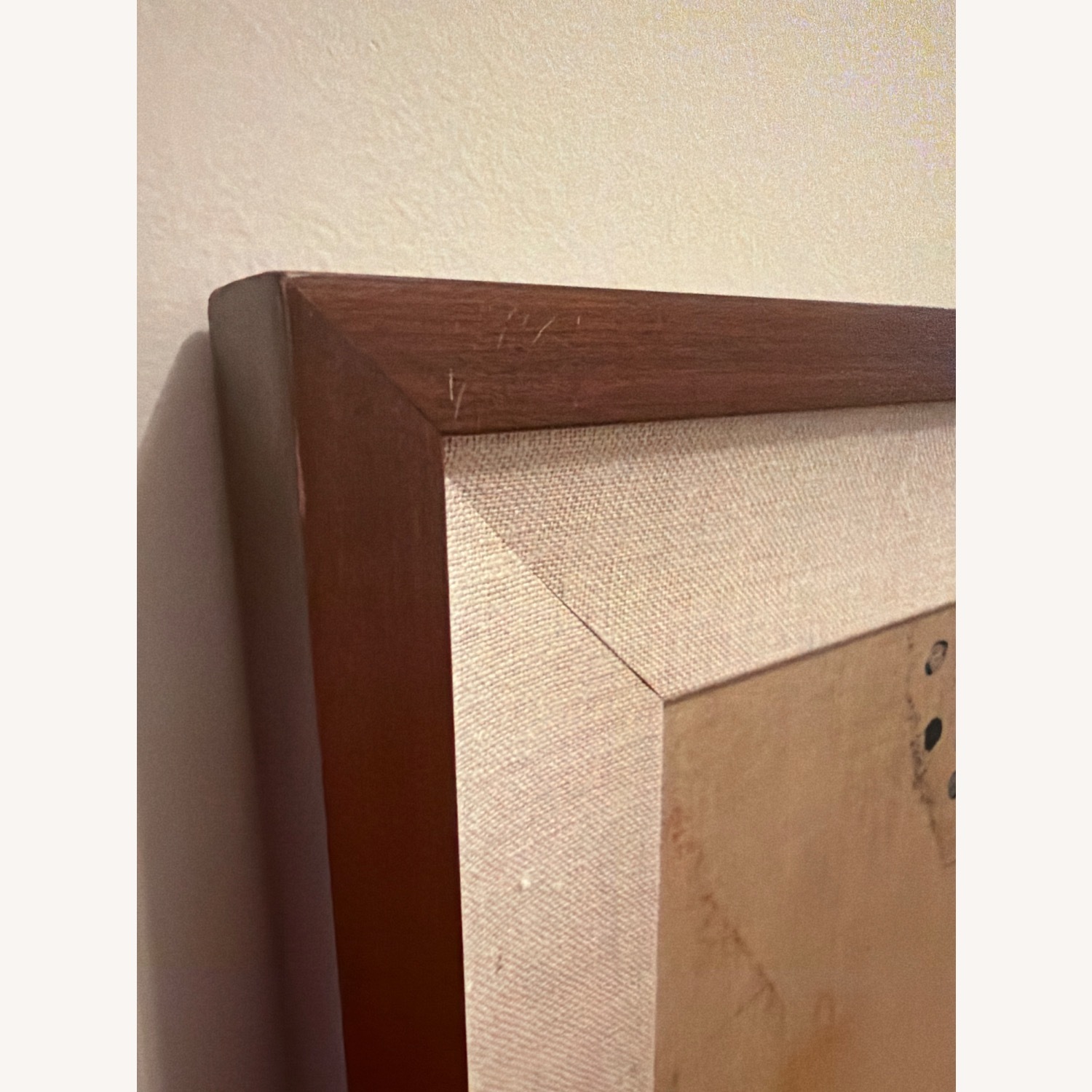 Canvas Teak frame Mid Century Painting  - image-10
