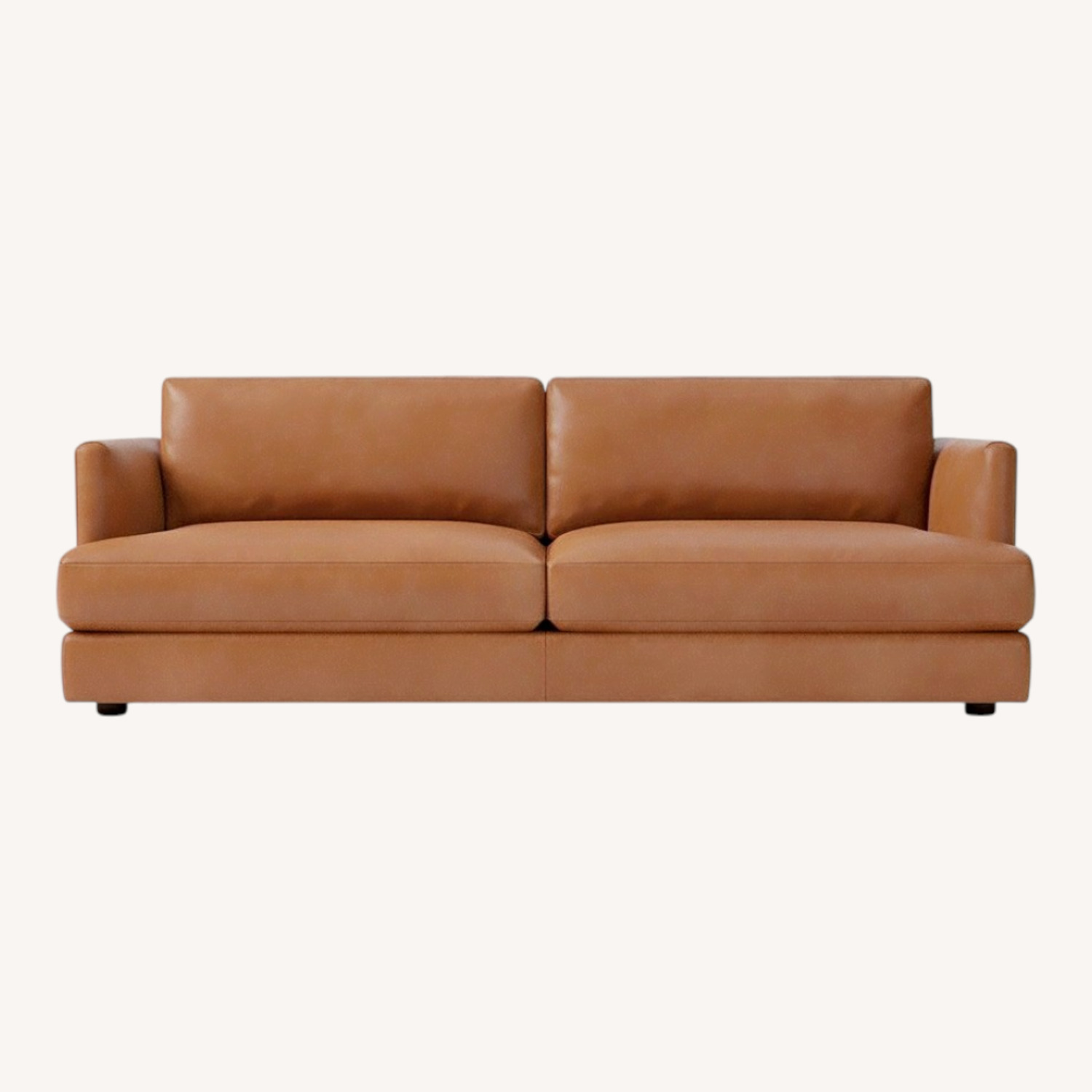 West Elm Haven 84” Leather Sofa - image-0