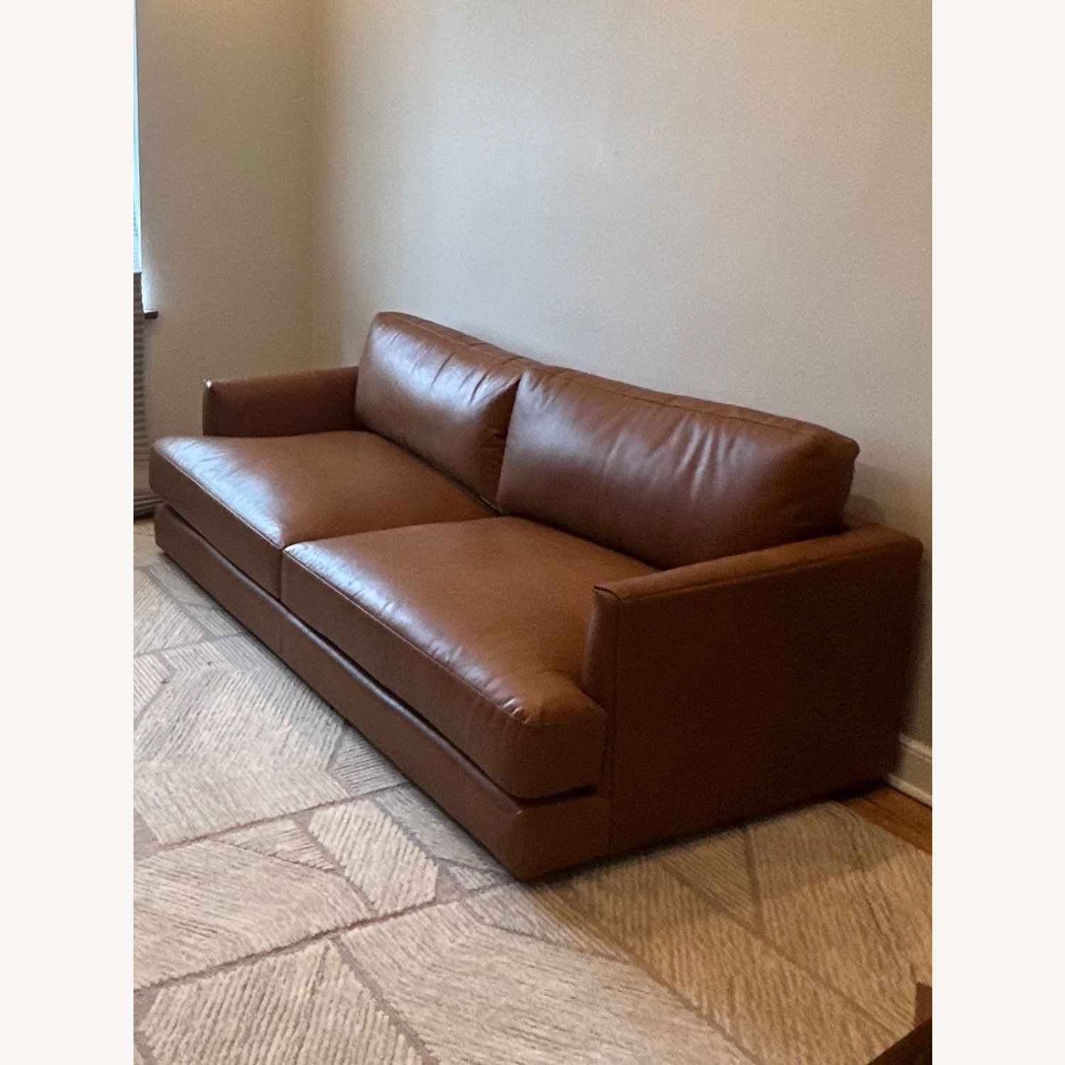 West Elm Haven 84” Leather Sofa - image-3