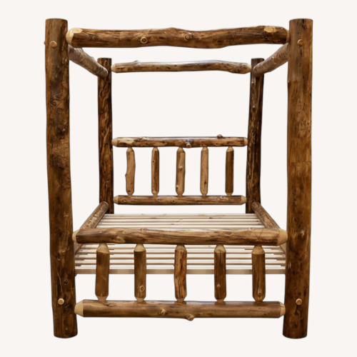 Used Furniture Barn Usa Wood Full Bed for sale on AptDeco
