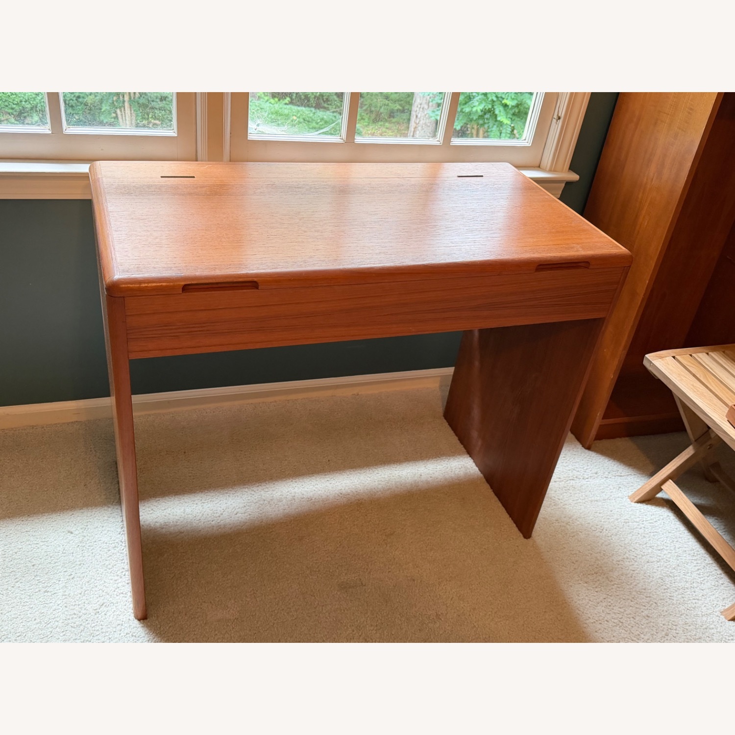 Mid Century Teak Desk/Vanity - image-2