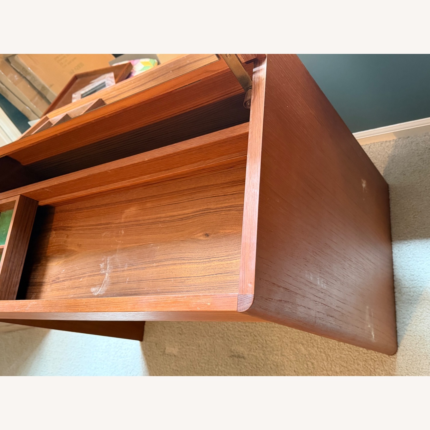 Mid Century Teak Desk/Vanity - image-3