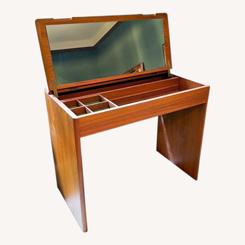 Used Mid Century Teak Desk/Vanity for sale on AptDeco