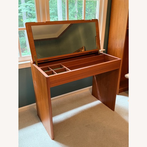 Used Mid Century Teak Desk/Vanity for sale on AptDeco