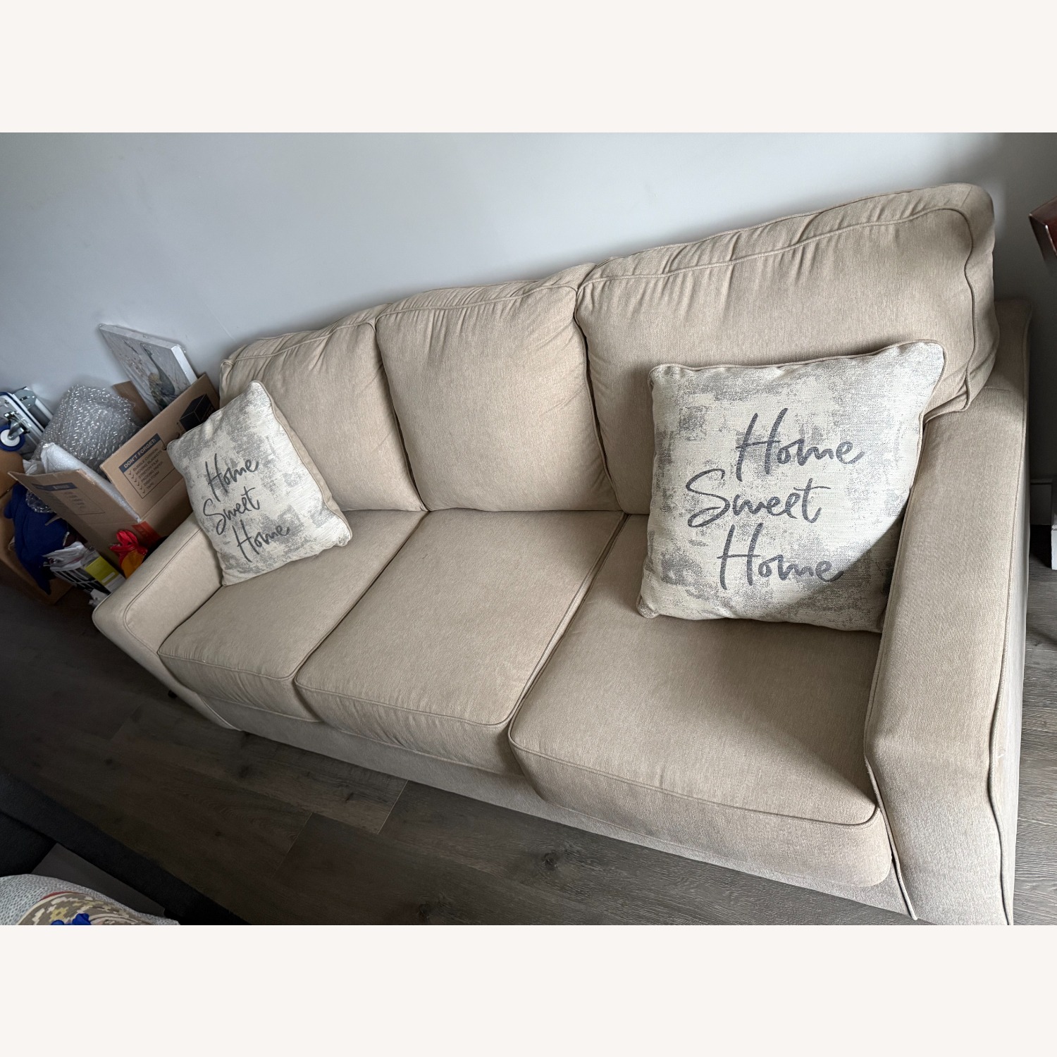 Ashley Furniture Altari Gold Fabric 3+ Seater Sofa - image-1
