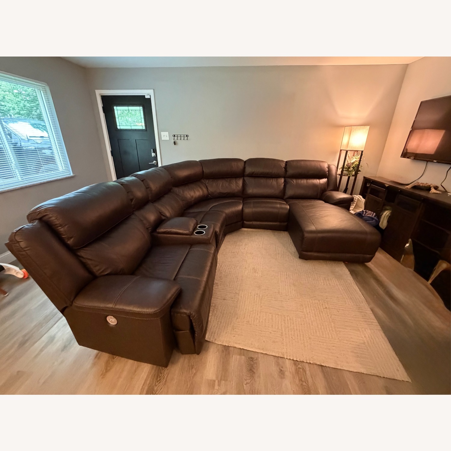 VonKurt 6-Piece Power Leather Reclining Sectional - image-1