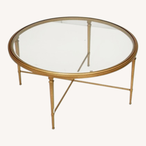 Used Ethan Allen Heron Transparent Coffee Table for sale on AptDeco