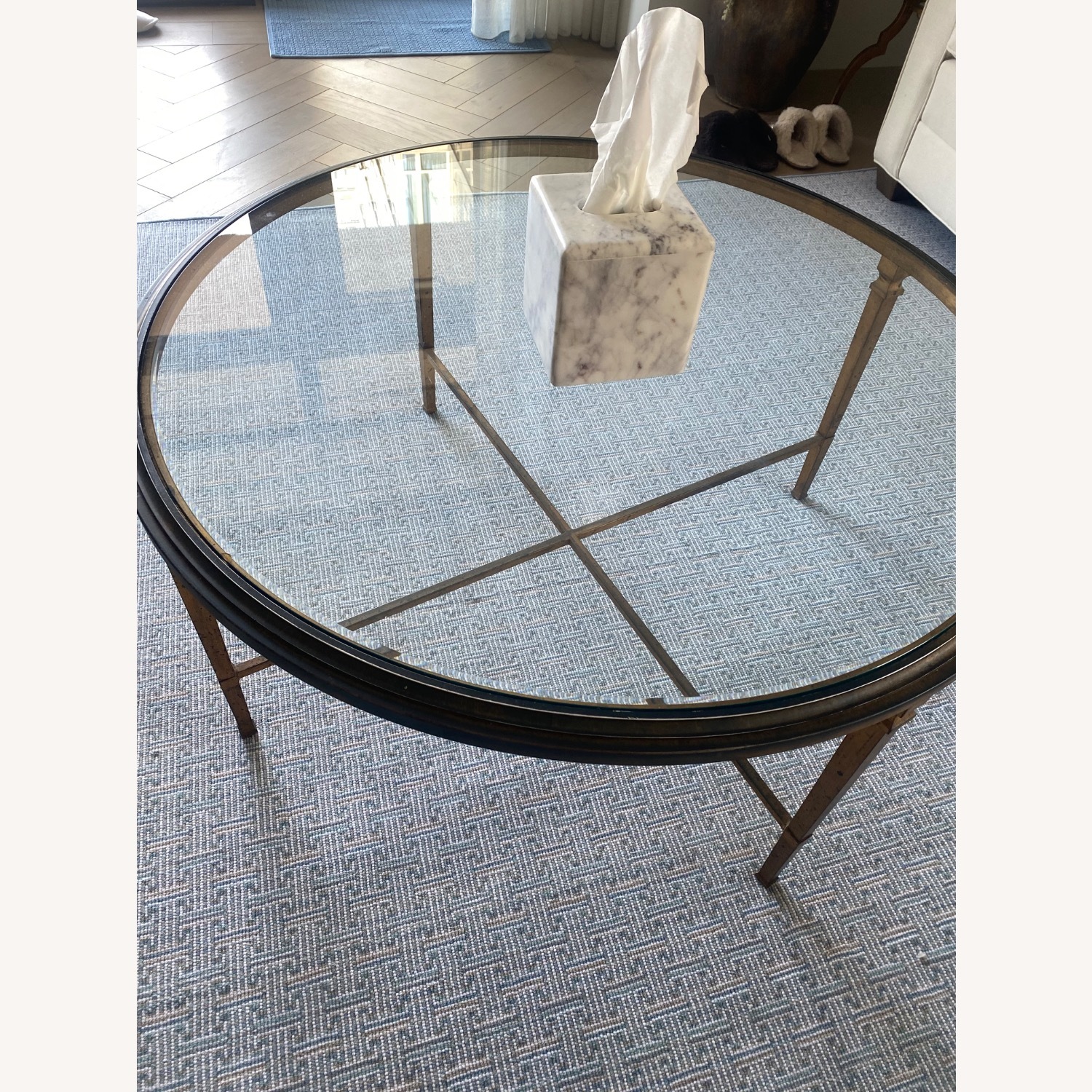 Ethan Allen Heron Transparent Coffee Table - image-1