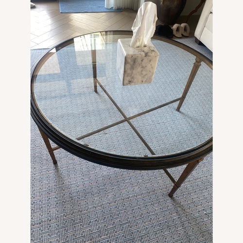 Used Ethan Allen Heron Transparent Coffee Table for sale on AptDeco