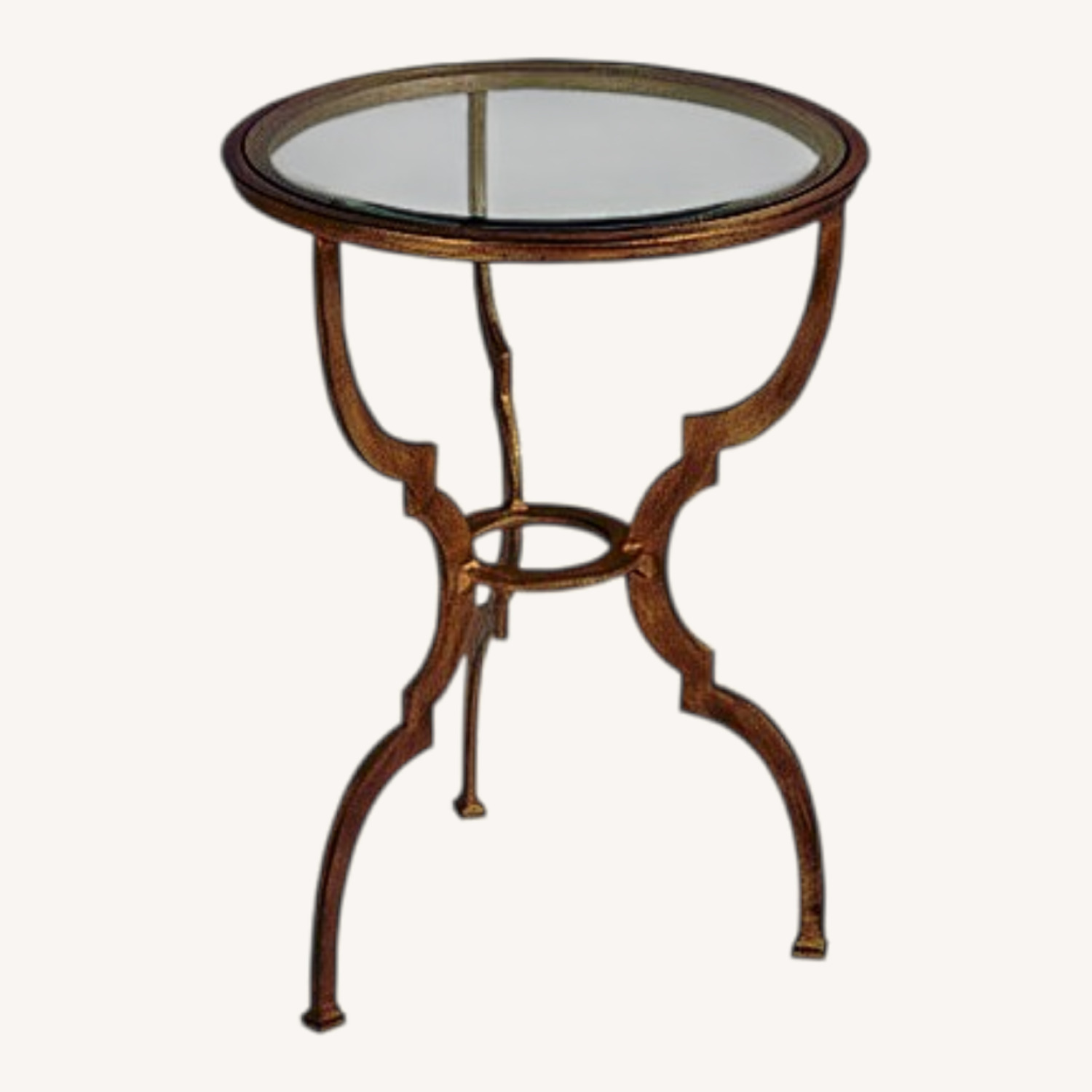 Ethan Allen Belle Transparent Glass Side Table - image-0