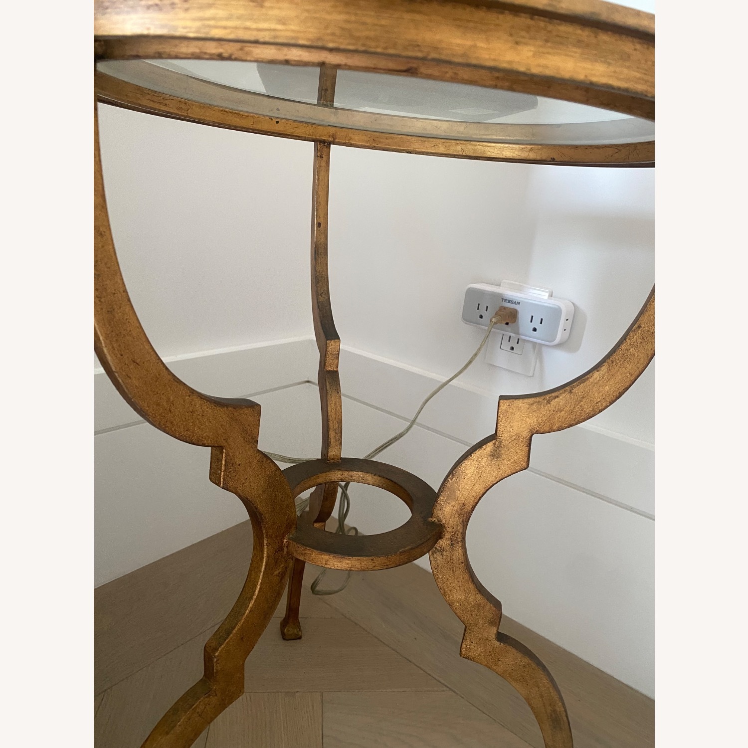 Ethan Allen Belle Transparent Glass Side Table - image-2