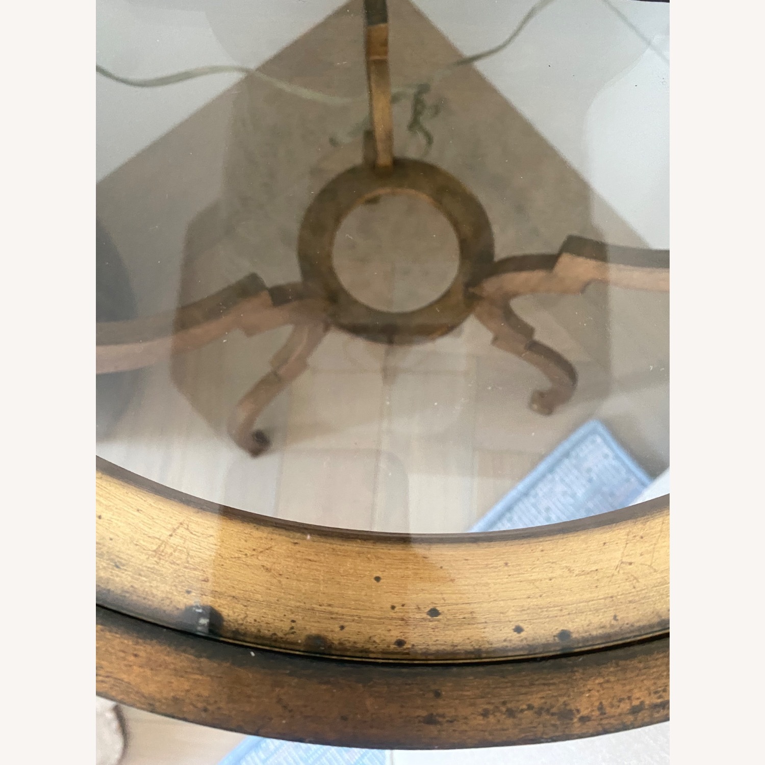 Ethan Allen Belle Transparent Glass Side Table - image-3