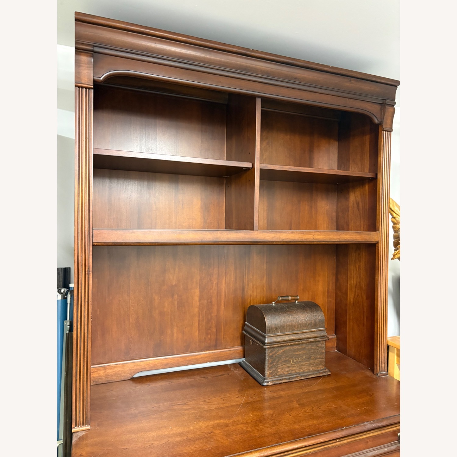 Dark Brown Wood Armoire - image-2