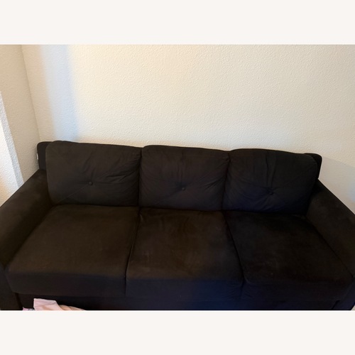 Used Wayfair Black Fabric 3+ Seater Sofa for sale on AptDeco