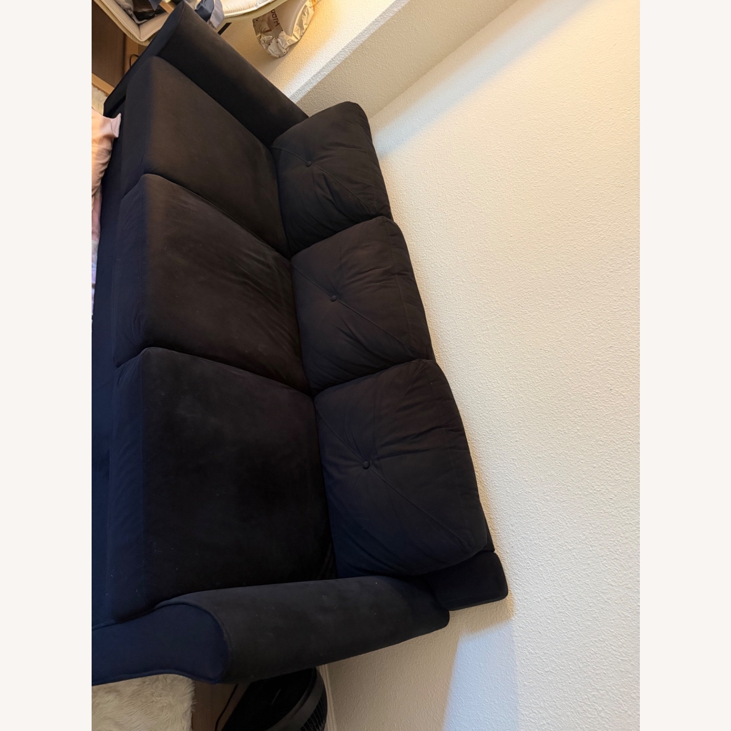 Wayfair Black Fabric 3+ Seater Sofa - image-2
