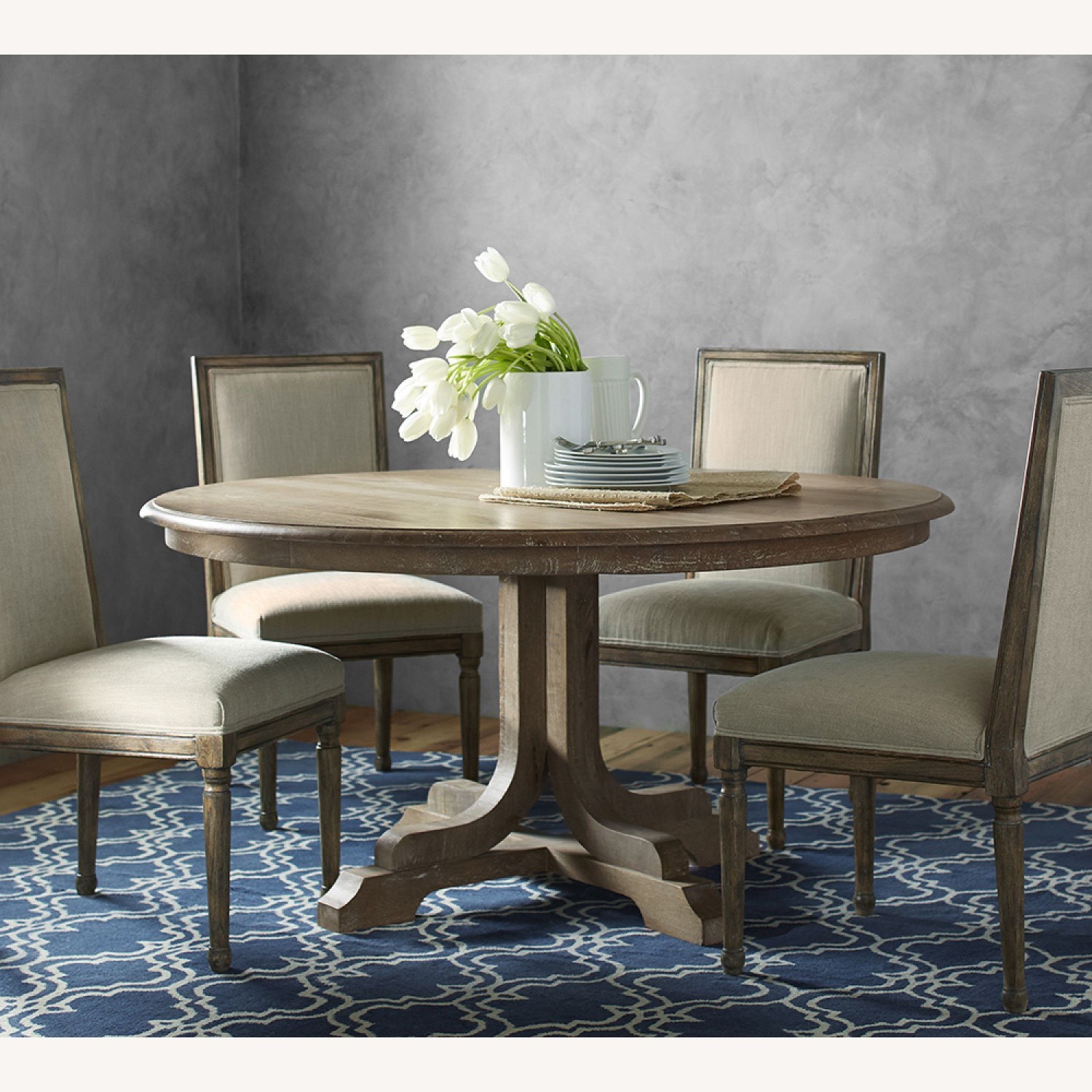 Pottery Barn Linden Natural Wood Dining Set - image-1
