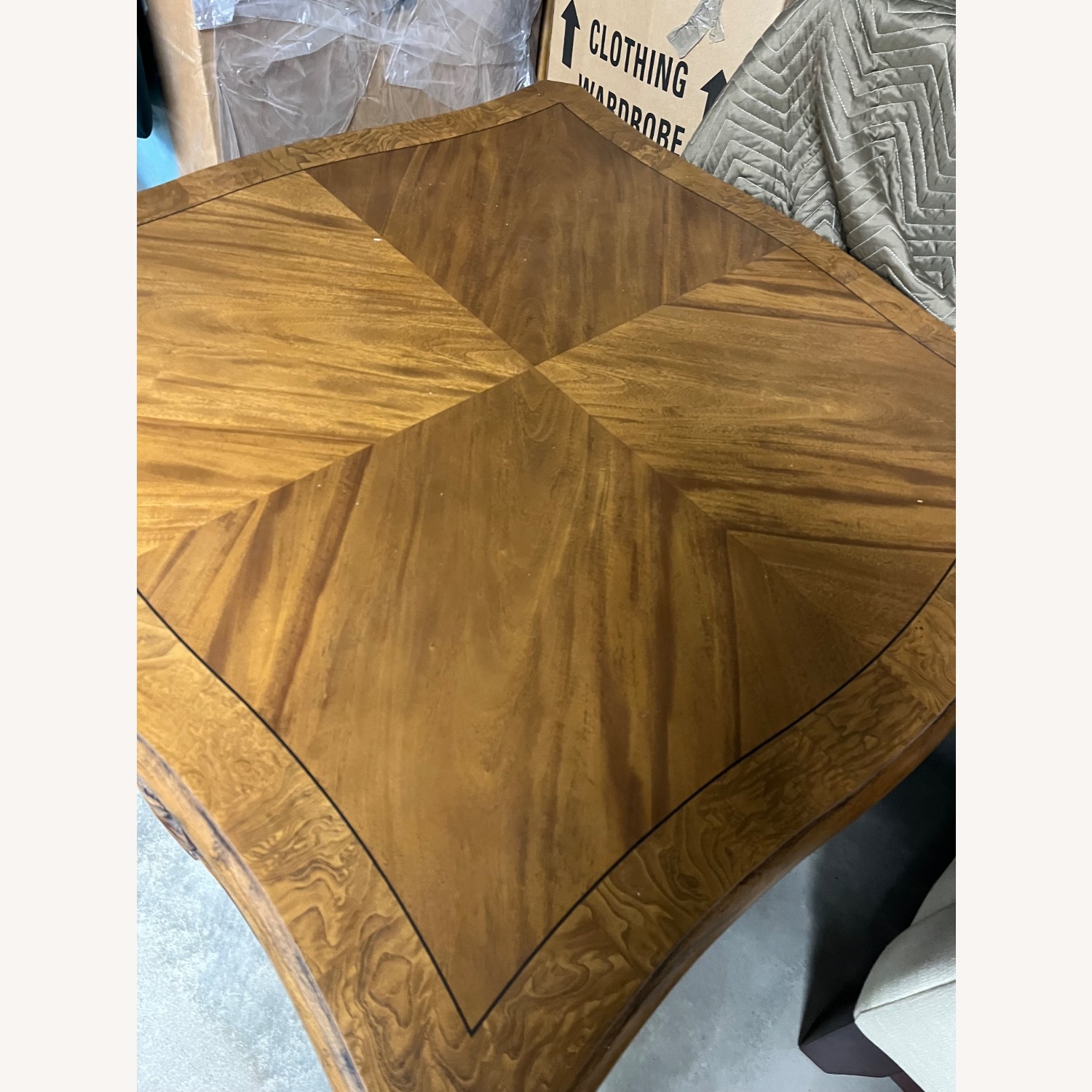 Light Brown Wood Desk - image-2