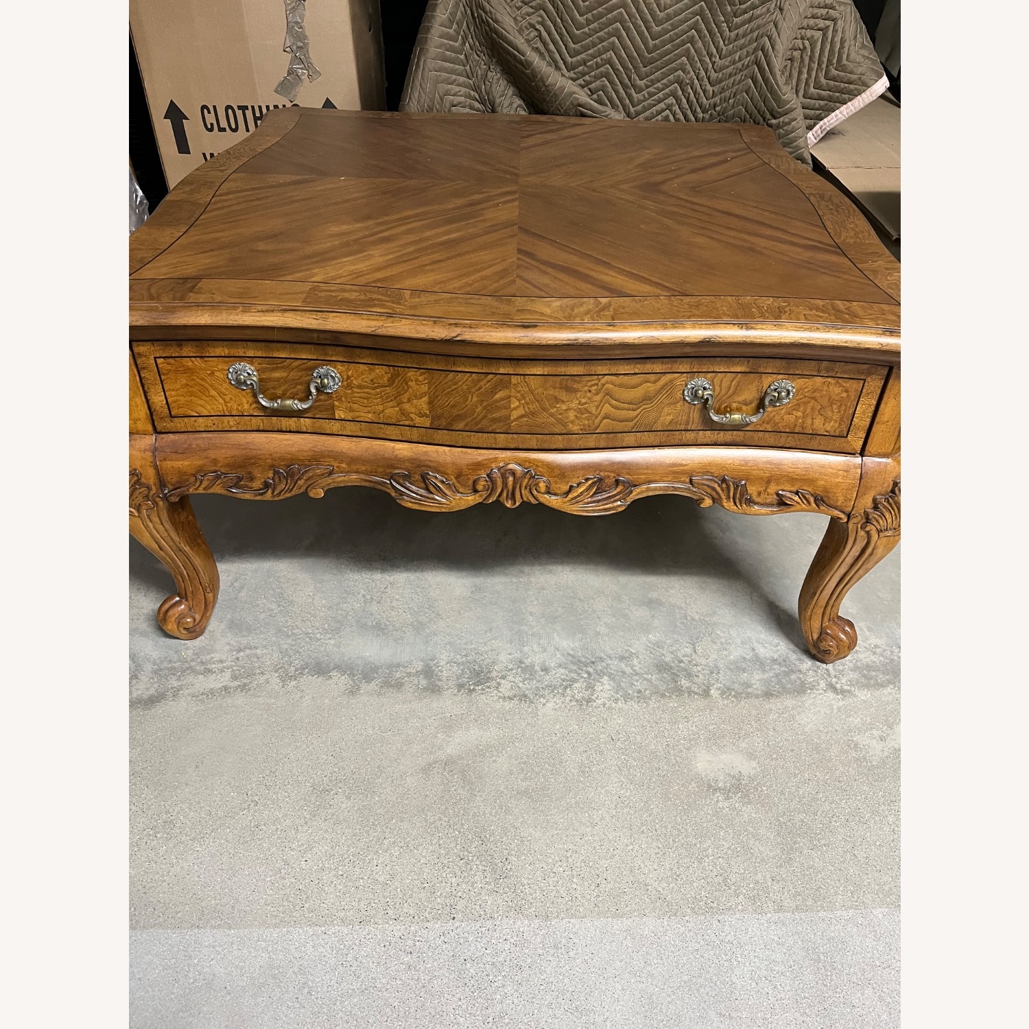 Light Brown Wood Desk - image-5