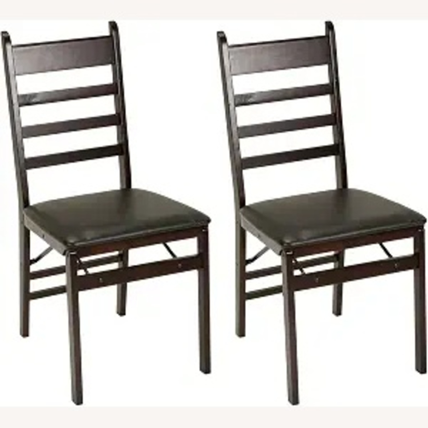 Amazon Set of 4 Dark Brown Wood Folding Dining Chairs - image-6