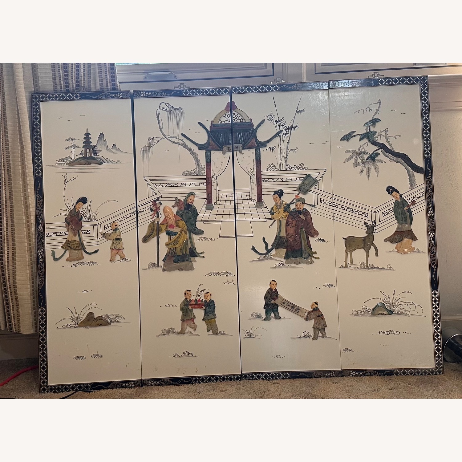 Vintage Asian Wall Art Panels 12” x 36”  4  - image-2