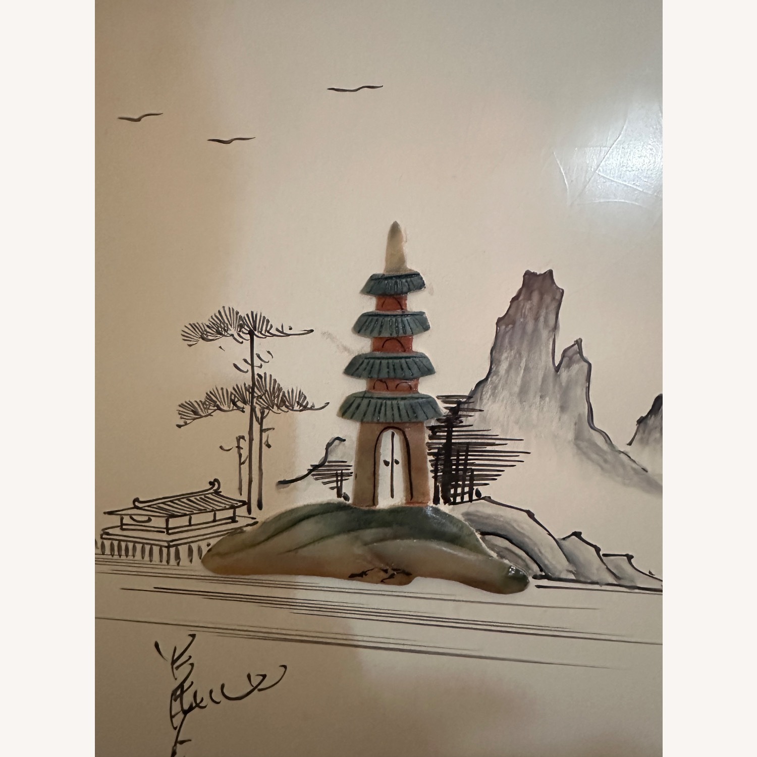  Vintage Asian Wall Art Panels 12” x 36”  4  - image-6
