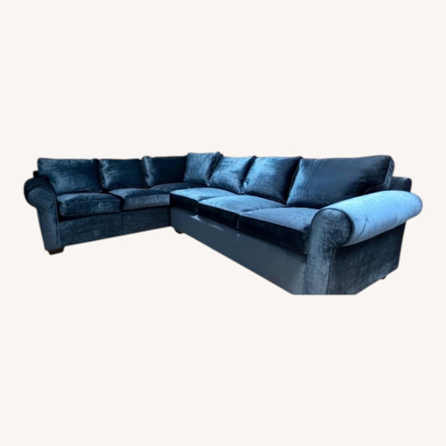 Used Baker Style Velvet L-shape Sofa for sale on AptDeco
