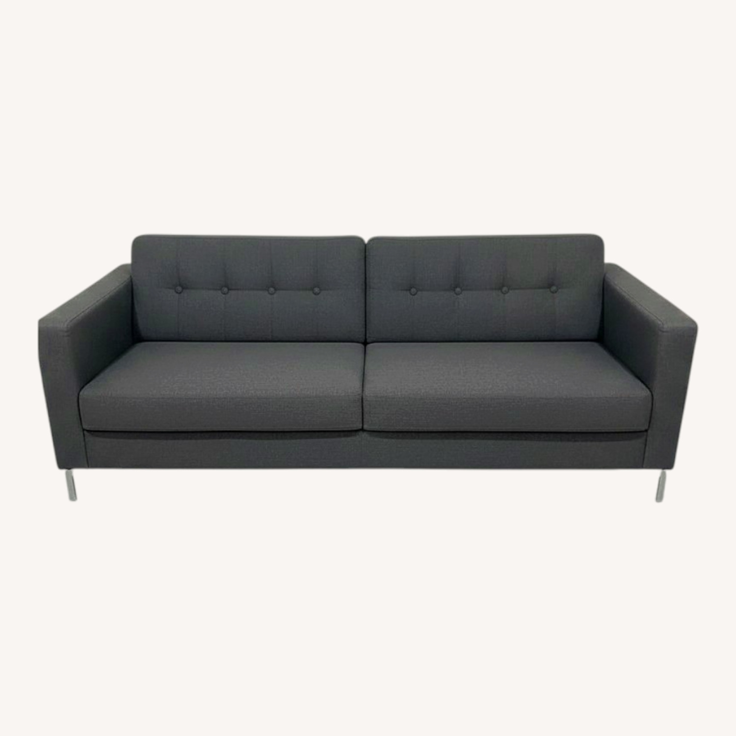 Dark Gray Sofa Bed Modern and Compact - image-0
