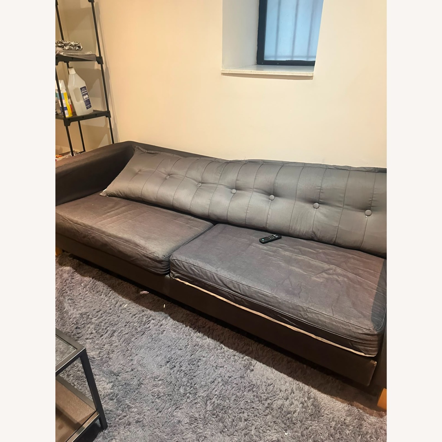 Dark Gray Sofa Bed Modern and Compact - image-2