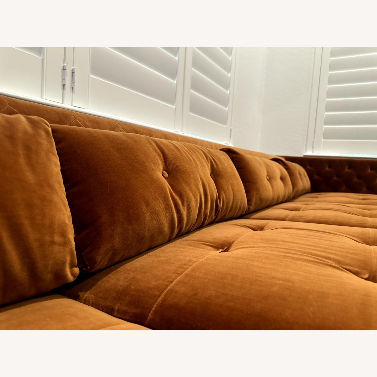 CB2 Gianfranco Frattini Velvet 4-Seater Sofa - image-5