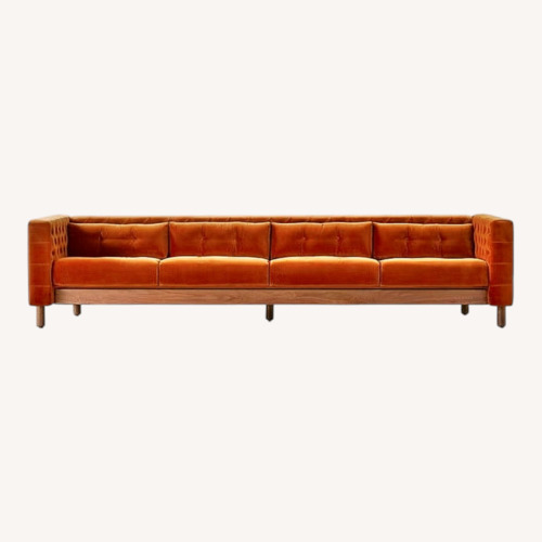 Used CB2 Gianfranco Frattini Velvet 4-Seater Sofa for sale on AptDeco